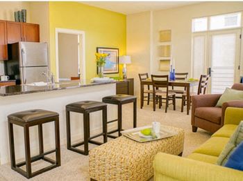 Kitchen Island at The Chapman Apartments